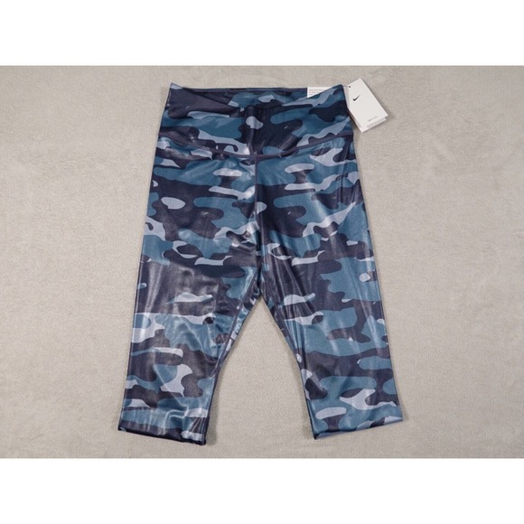 Nike Womens Blue Camo Dri-Fit Leggings Size M - Picture 4 of 15